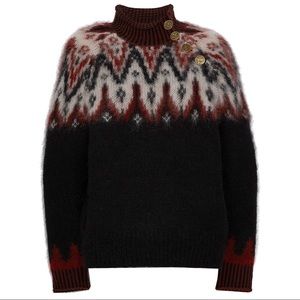 Nwt Coach Fair Isle Turtleneck Sweater 